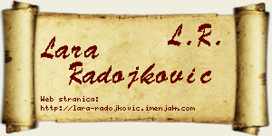Lara Radojković vizit kartica